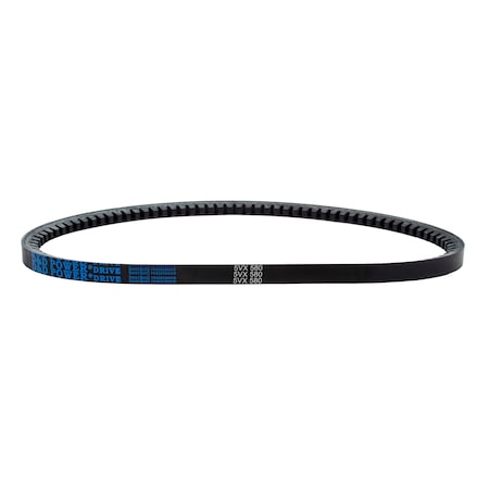 D&D 5VX580 Cogged, Wedge V-Belt, 58 in Outside Length, 5/8 in Top Width, 17/32 in Thickness, 1 Ribs 5VX580